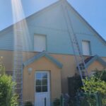 Mise en peinture du pignon et du bardage d'une maison - Peinture S.L