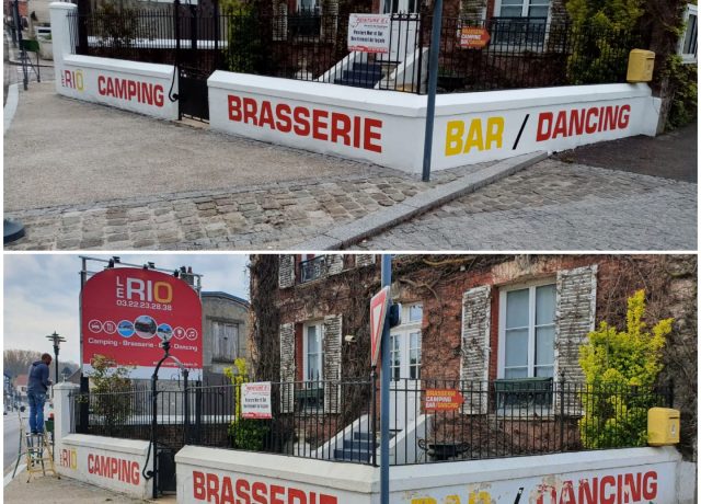 Ravalement de la façade d'un commerce à Abbeville - Peinture S.L